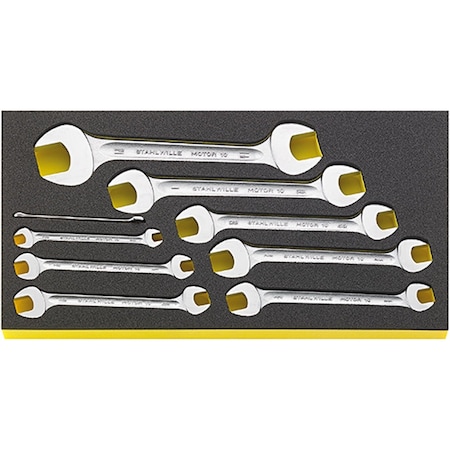 Stahlwille Tools Double open ended Wrench i.TCS inlay No.TCS WT 10A/9 -tray9-pcs. 96830124